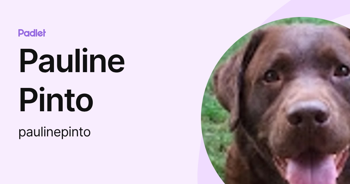 Pauline Pinto (paulinepinto) profile | Padlet