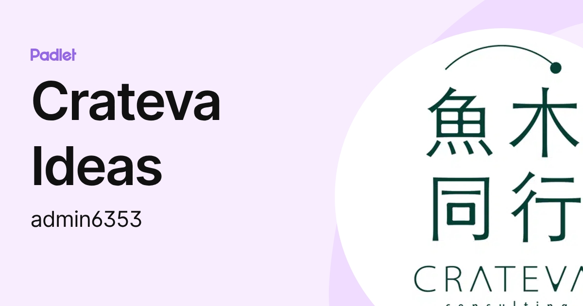 Crateva Ideas (admin6353) profile | Padlet
