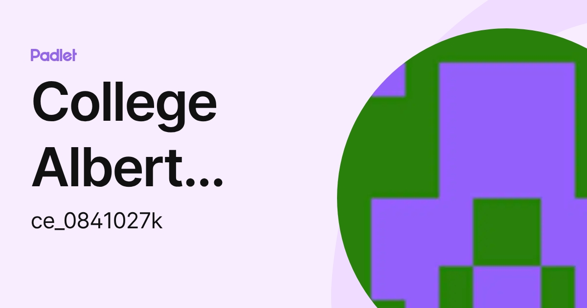 College Albert Camus (ce_0841027k) profile | Padlet