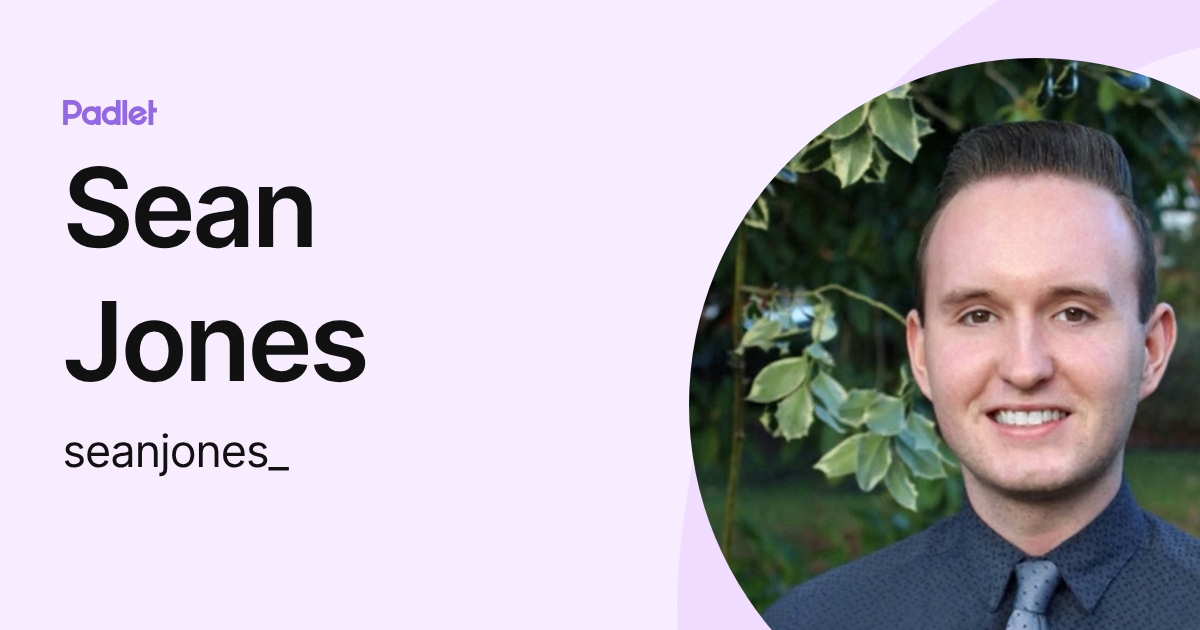 Sean Jones (seanjones_) profile | Padlet