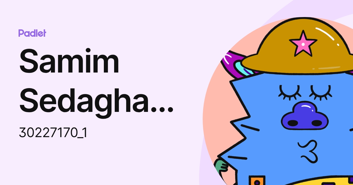 Samim Sedaghatdoust (30227170_1) profile | Padlet