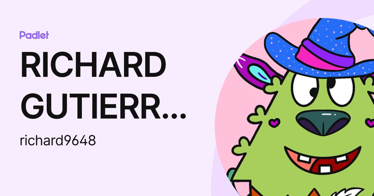 RICHARD GUTIERREZ (richard9648) profile | Padlet