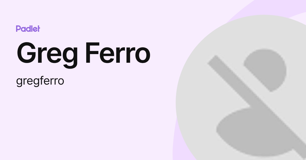 Greg Ferro (gregferro) profile | Padlet