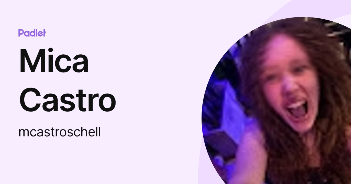 Mica Castro (mcastroschell) profile | Padlet