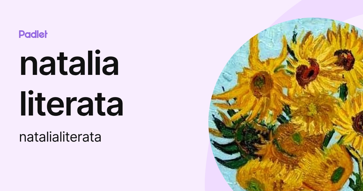 natalia literata (natalialiterata) profile | Padlet