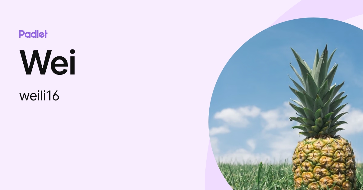Wei (weili16) profile | Padlet