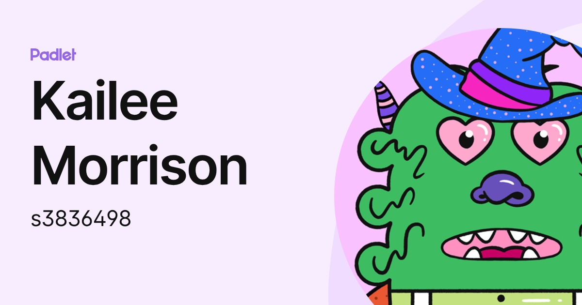 Kailee Morrison (s3836498) profile | Padlet