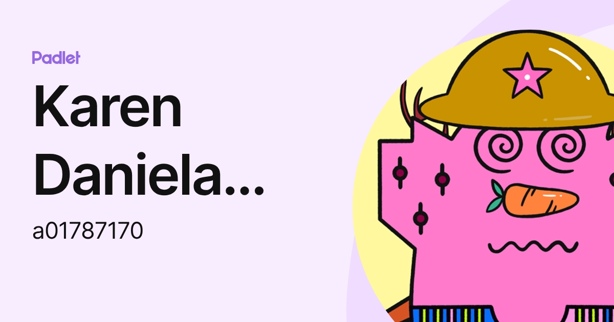 Karen Daniela López González (a01787170) profile | Padlet