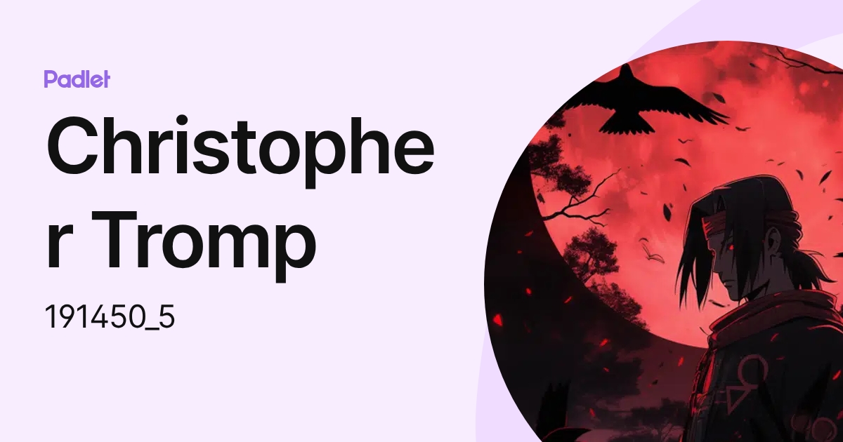Christopher Tromp (191450_5) profile | Padlet