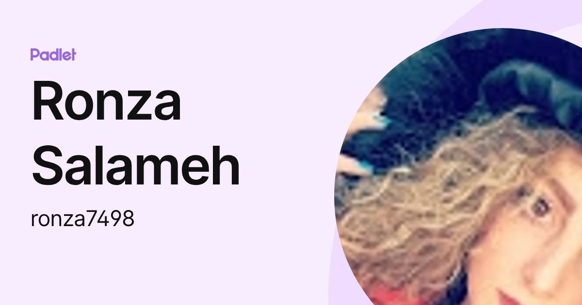 Ronza Salameh (ronza7498) profile | Padlet