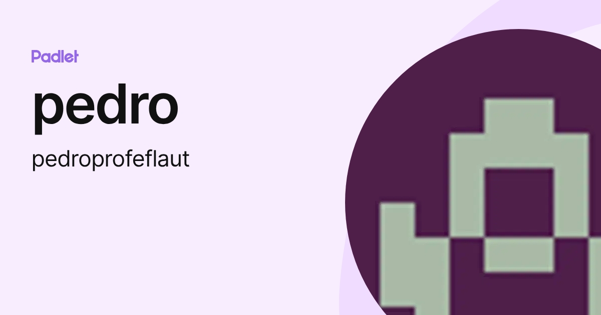 pedro (pedroprofeflaut) profile | Padlet