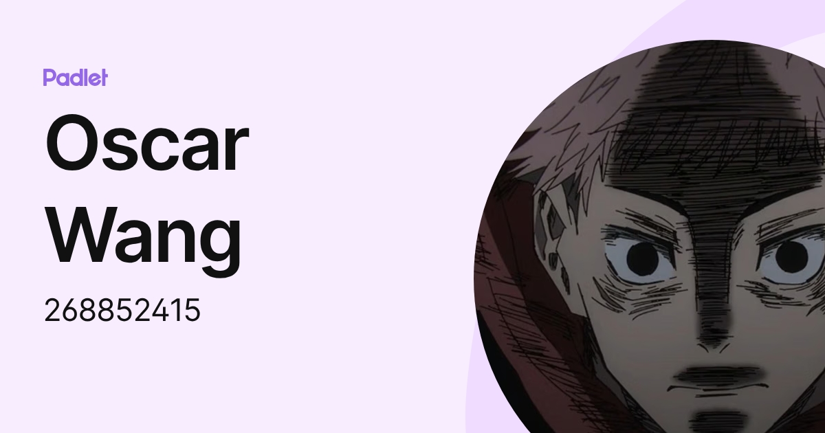 Oscar Wang (268852415) profile | Padlet