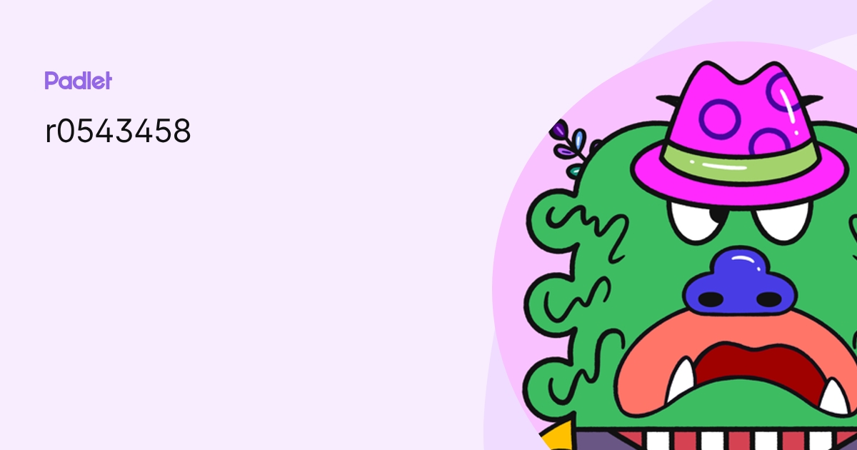 r0543458 profile | Padlet