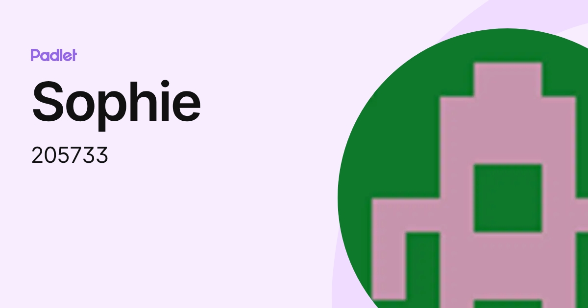 Sophie (205733) profile | Padlet