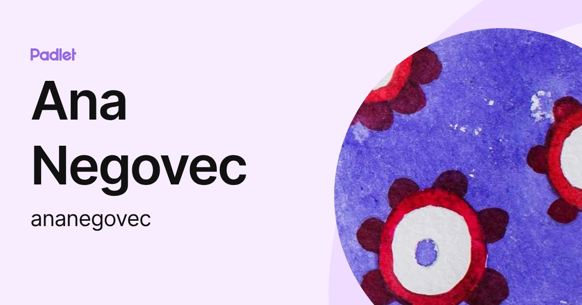 Ana Negovec (ananegovec) profile | Padlet