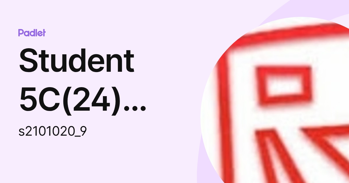 Student 5C(24) TSANG BEVIS :) (s2101020_9) profile | Padlet