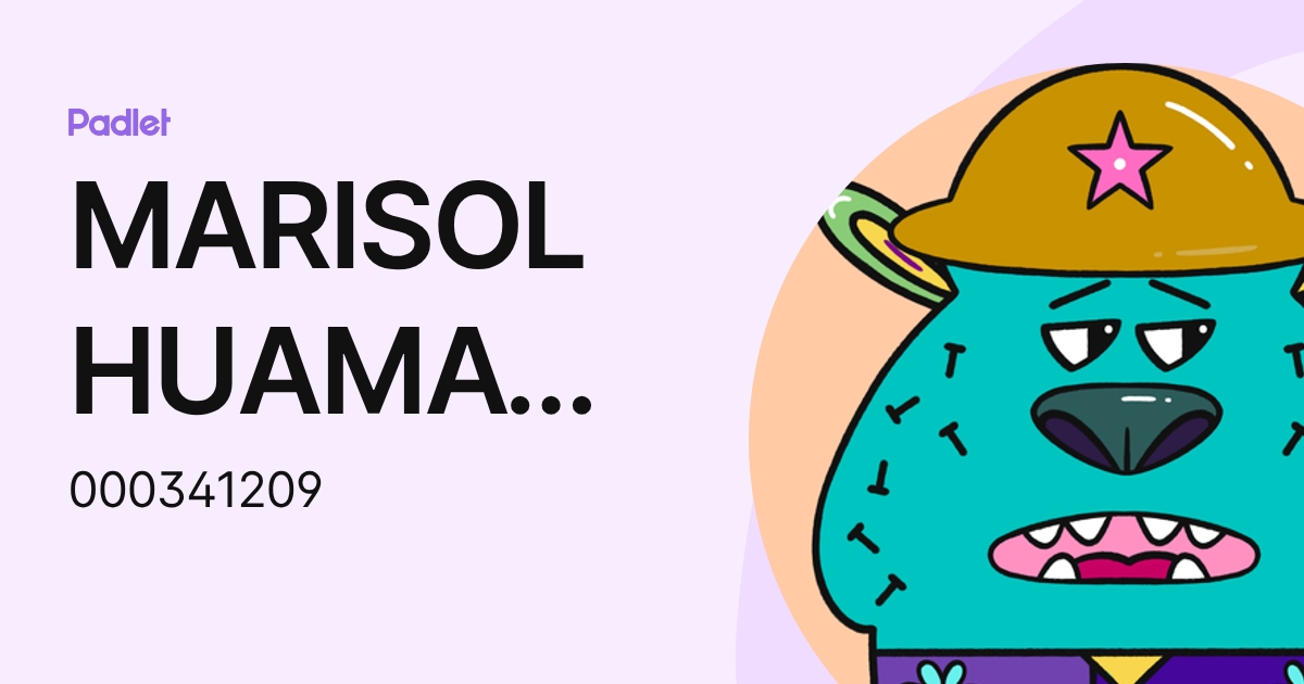 MARISOL HUAMACCTO ANCHAYHUA (000341209) profile | Padlet