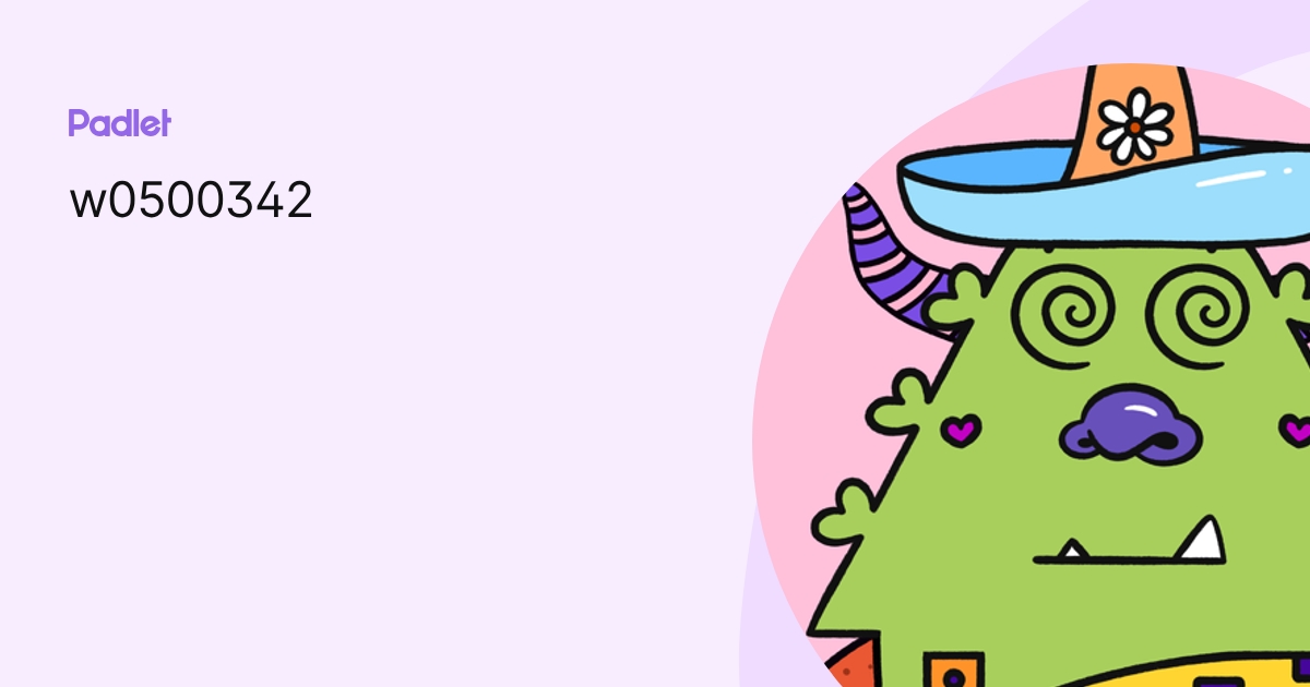 w0500342 profile | Padlet