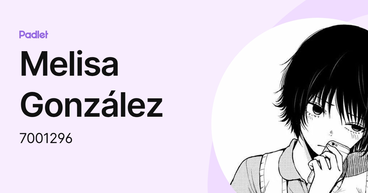 Melisa González (7001296) profile | Padlet