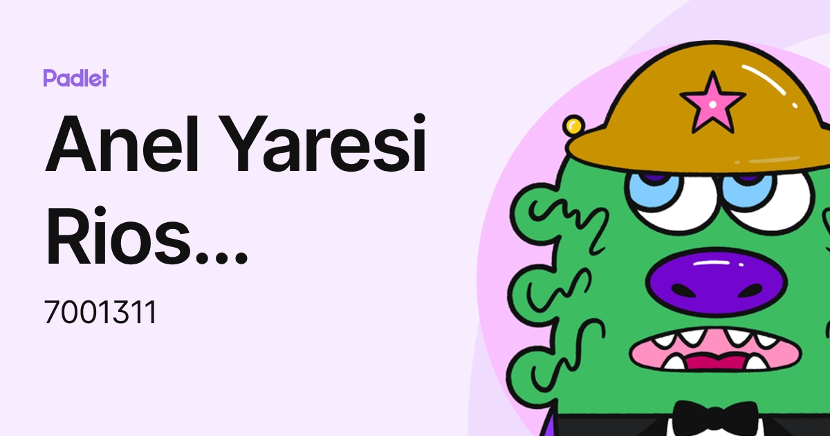 Anel Yaresi Rios Perales (7001311) profile | Padlet