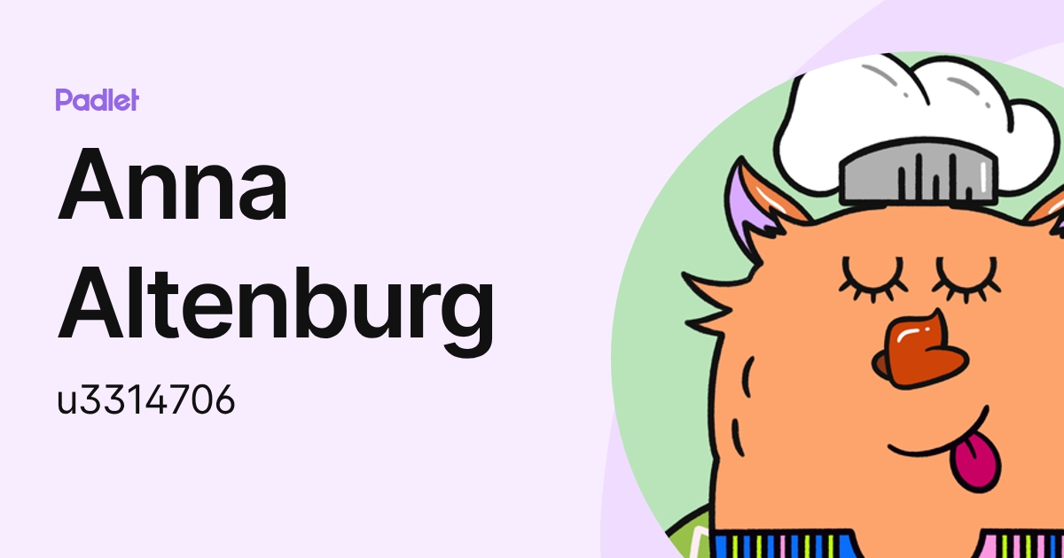 Anna Altenburg (u3314706) profile | Padlet