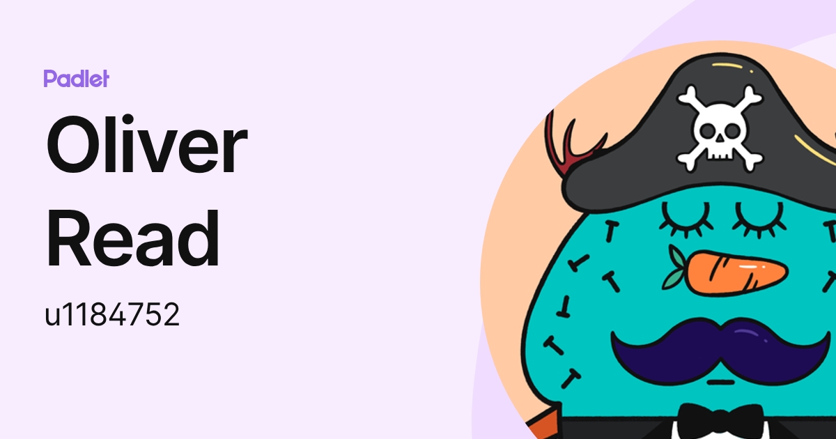 Oliver Read (u1184752) profile | Padlet