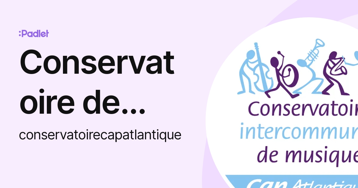 Conservatoire De Musique De Cap Atlantique (conservatoirecapatlantique ...