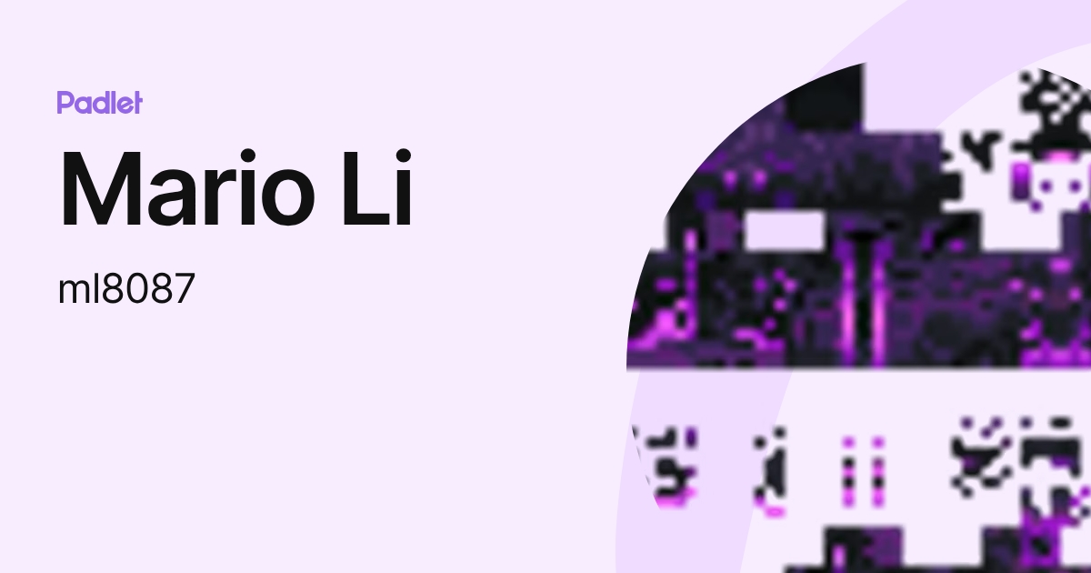 Mario Li (ml8087) profile | Padlet