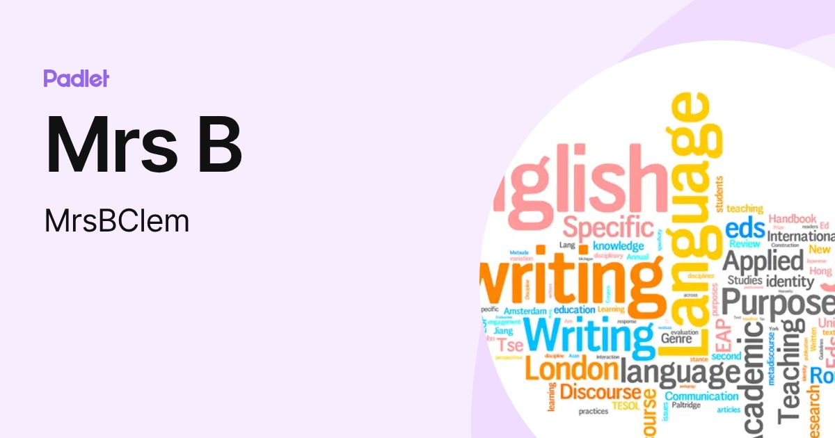 Miss B (missbmonet) profile | Padlet
