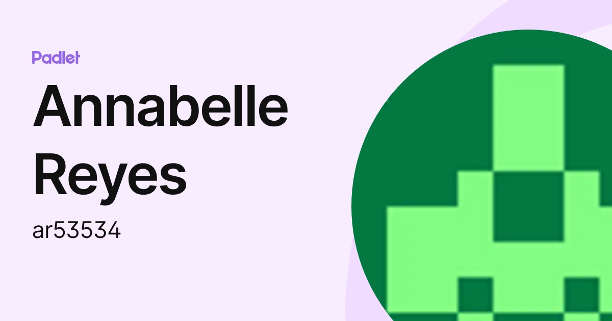 Annabelle Reyes (ar53534) profile | Padlet
