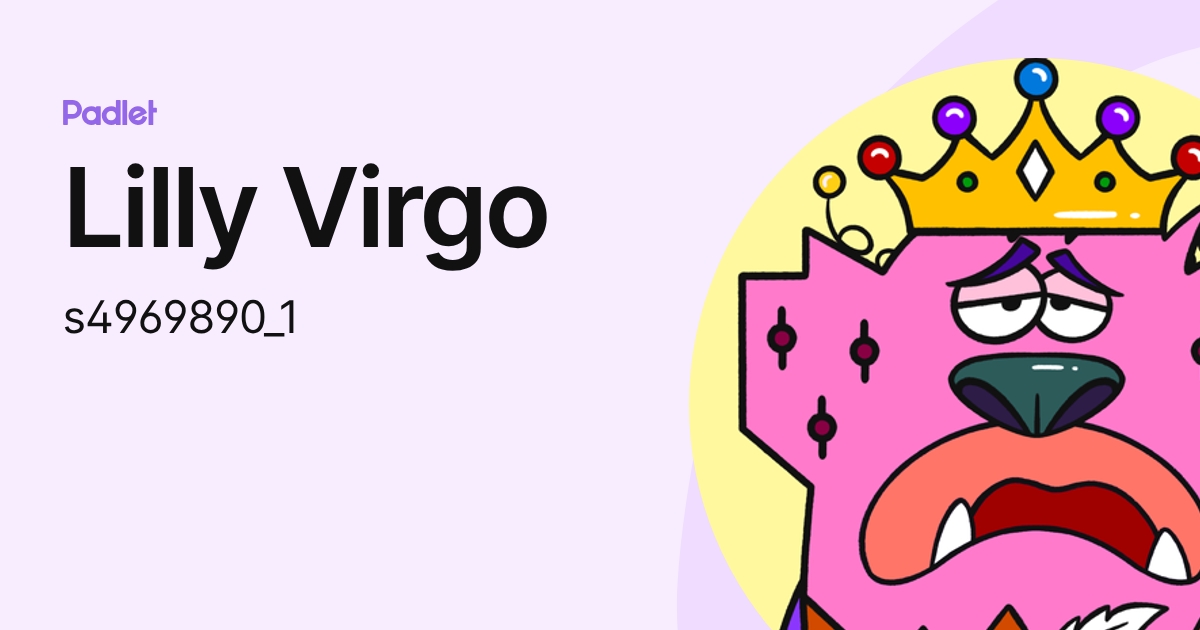 Lilly Virgo (s4969890_1) profile | Padlet