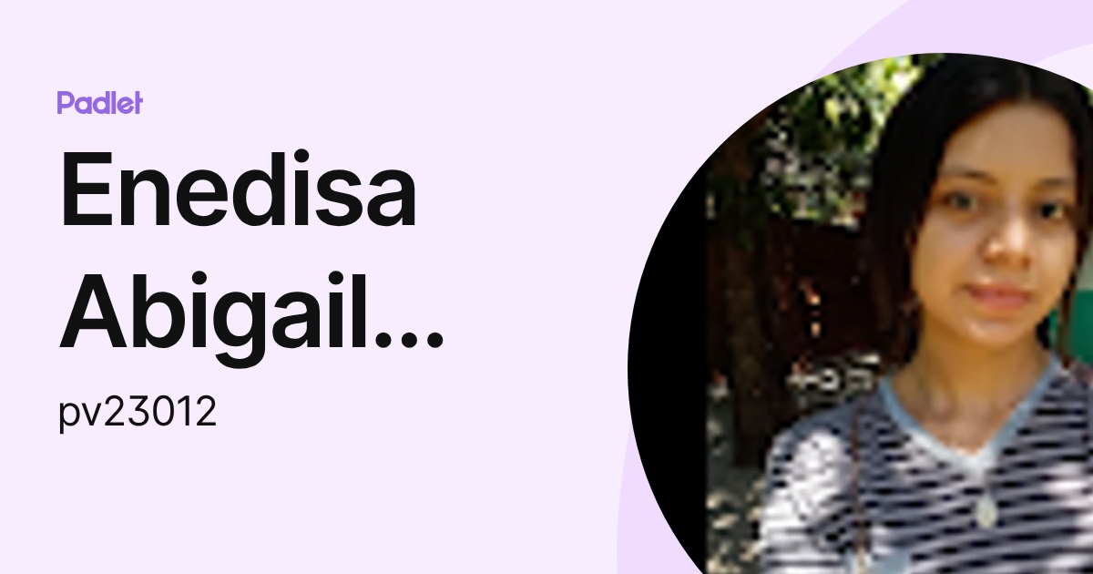 Enedisa Abigail Pineda Vásquez (pv23012) profile | Padlet