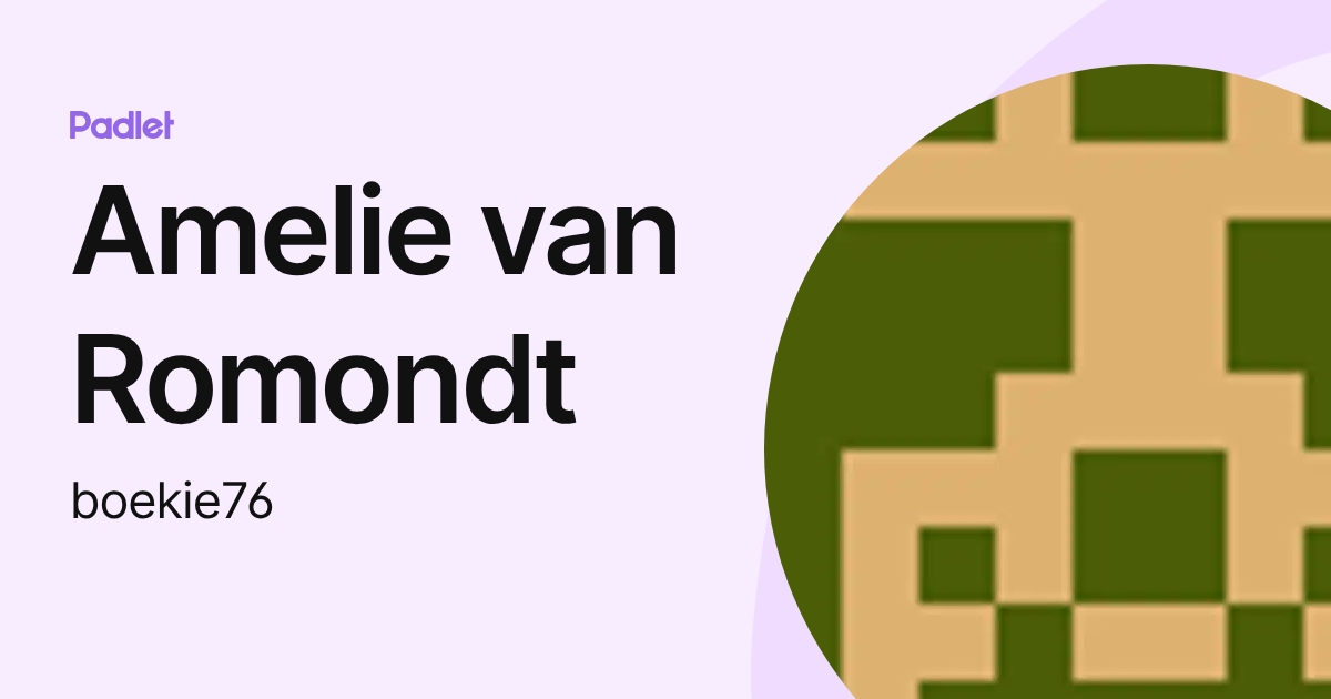 Amelie van Romondt (boekie76) profile | Padlet