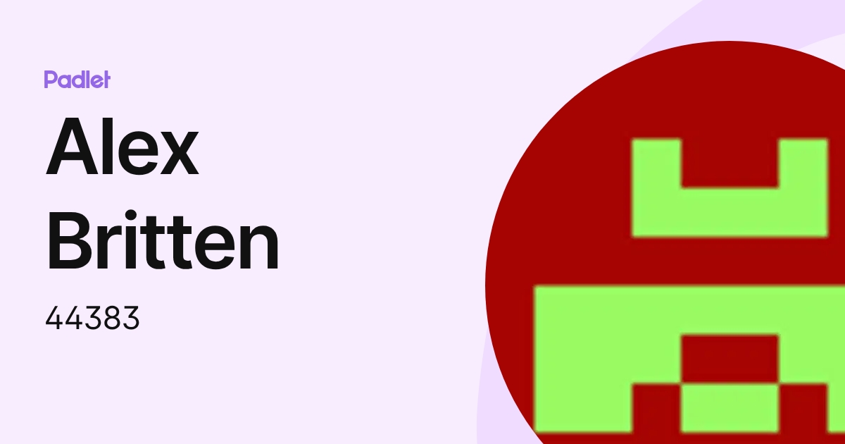 Alex Britten (44383) profile | Padlet