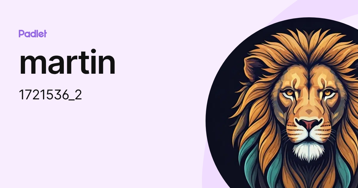 martin (1721536_2) profile | Padlet
