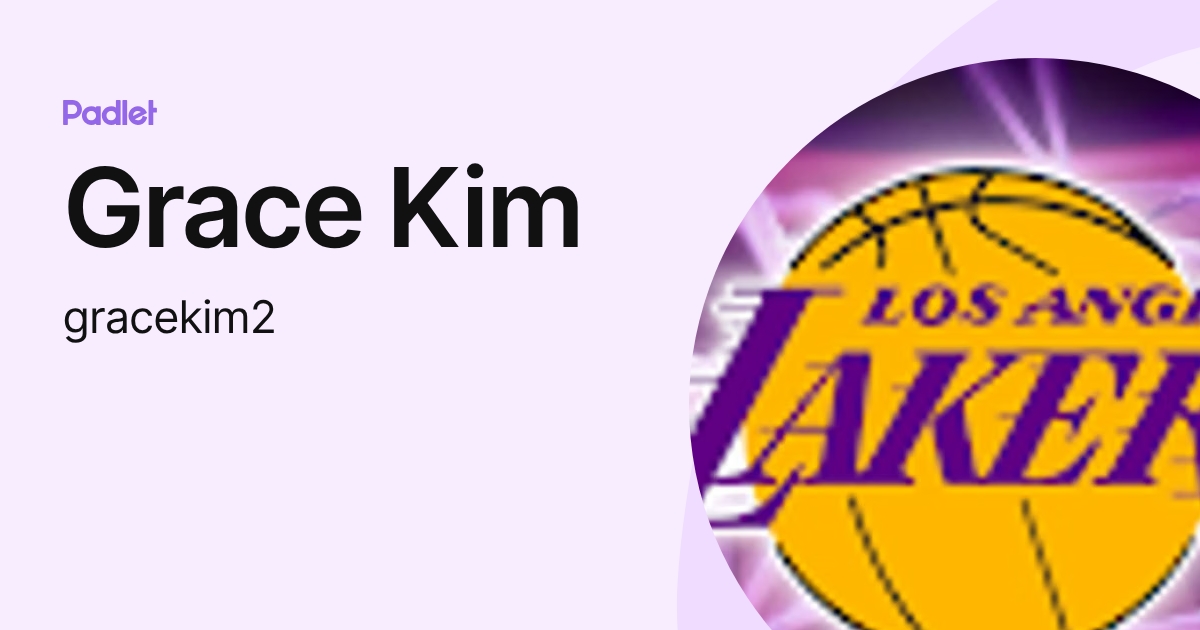 Grace Kim (gracekim2) profile | Padlet
