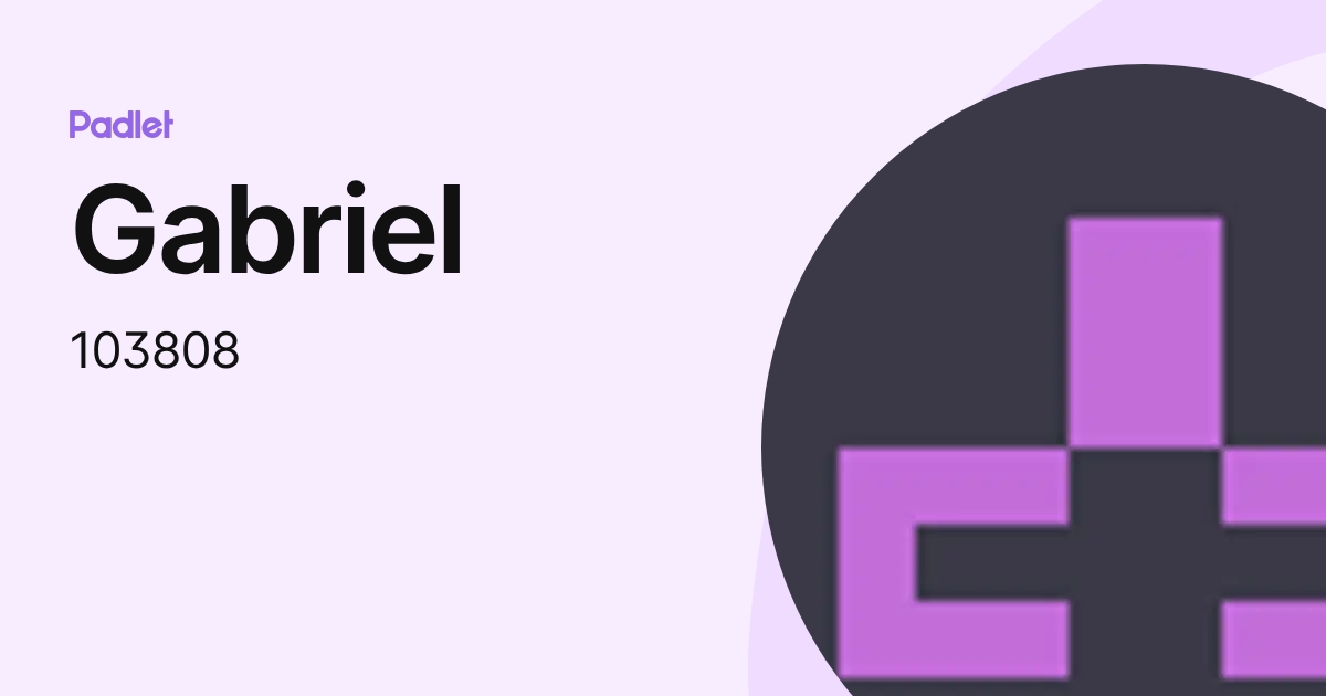 Gabriel (103808) profile | Padlet
