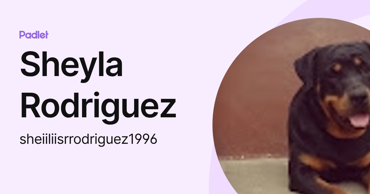 Sheyla Rodriguez (sheiiliisrrodriguez1996) profile | Padlet