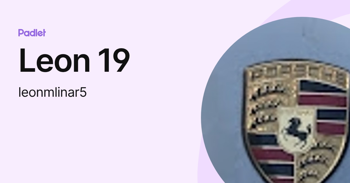 Leon 19 (leonmlinar5) profile | Padlet