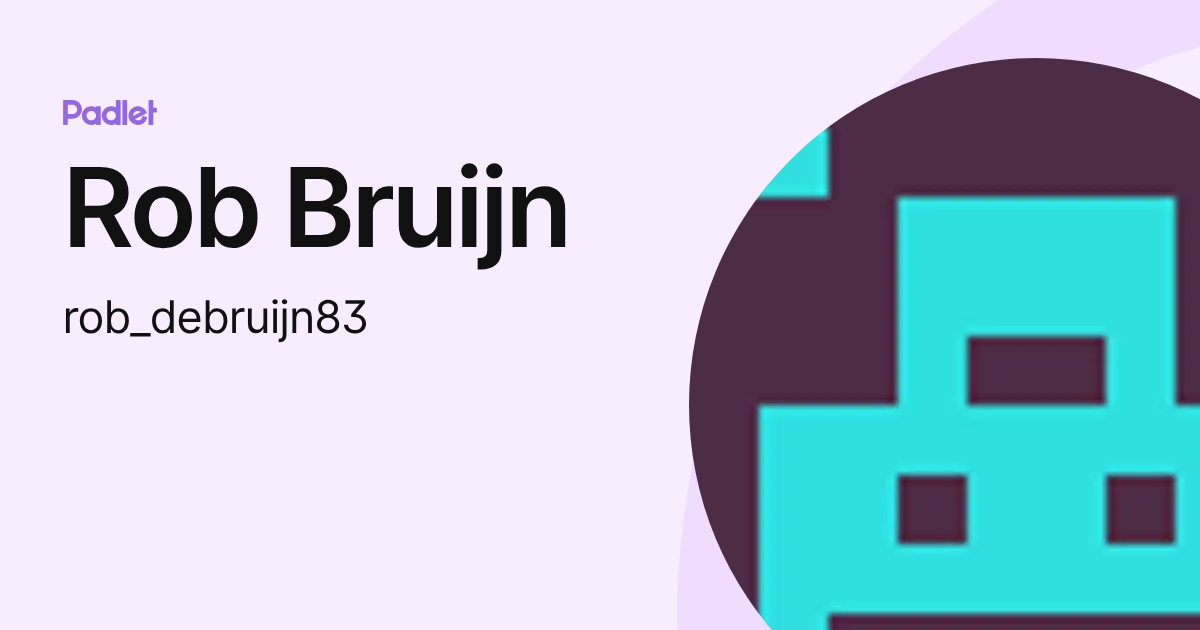 Rob Bruijn (rob_debruijn83) profile | Padlet