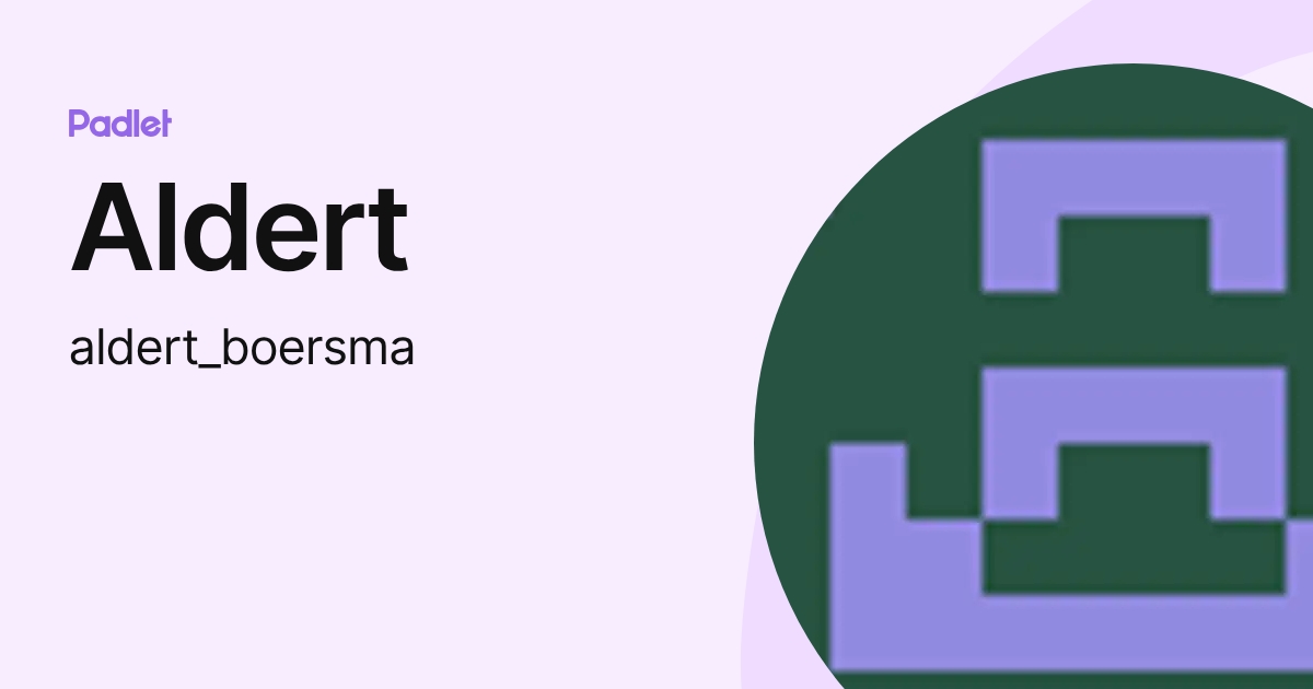 Aldert (aldert_boersma) profile | Padlet