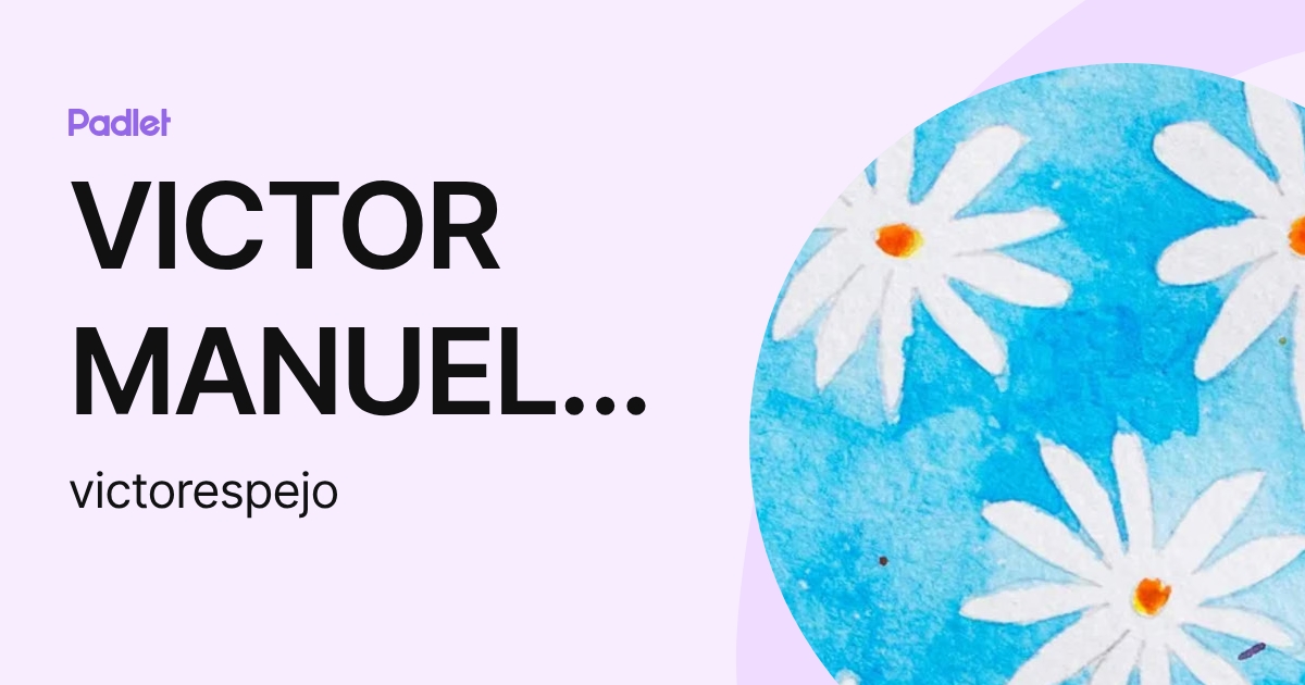 VICTOR MANUEL ESPEJO VILLAMIZAR (victorespejo) profile | Padlet