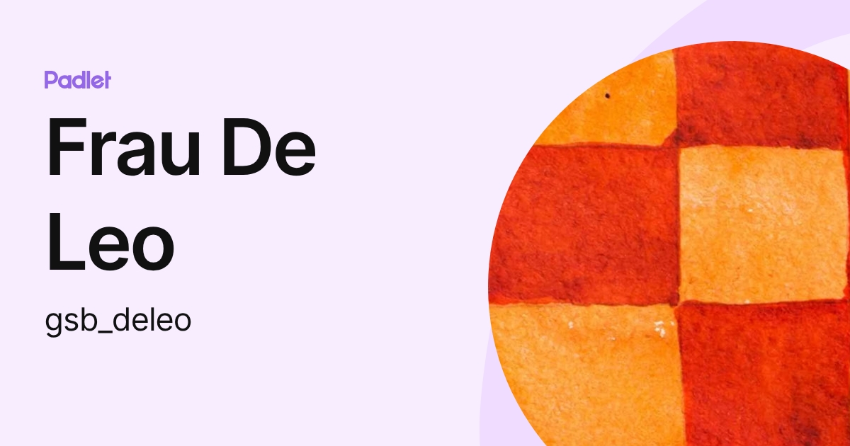 Frau De Leo (gsb_deleo) profile | Padlet