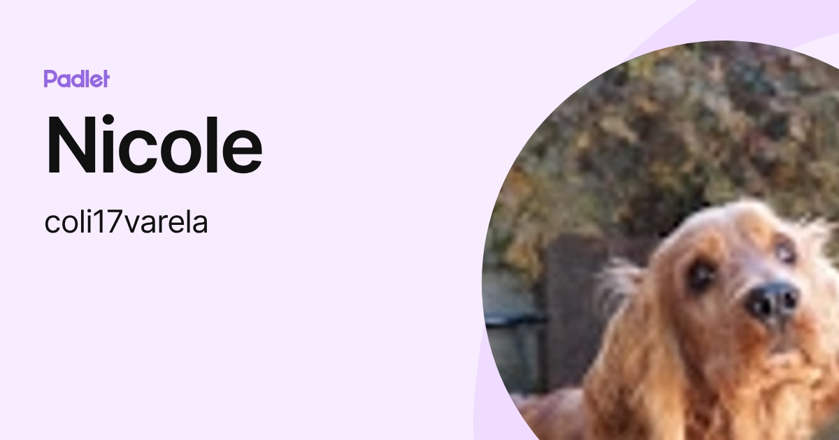Nicole (coli17varela) profile | Padlet