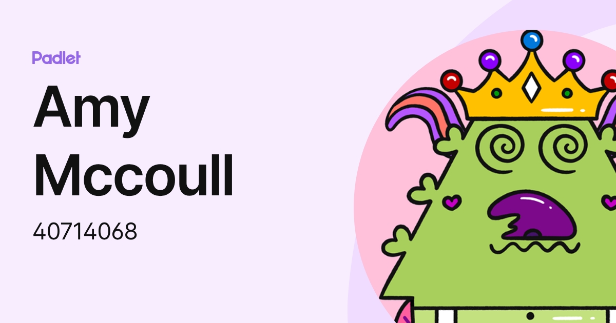 Amy Mccoull (40714068) profile | Padlet