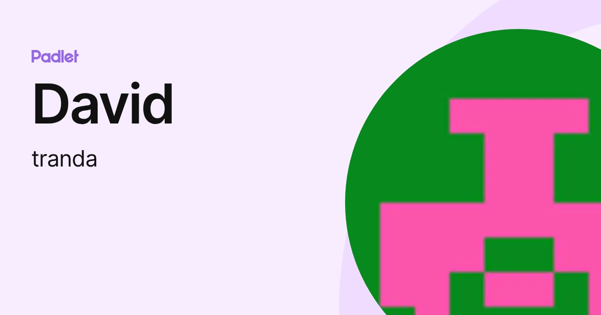 David (tranda) profile | Padlet