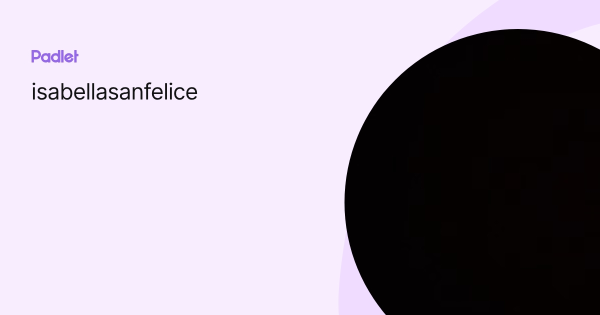 Isa Sanfelice (isabellasanfelice) profile | Padlet