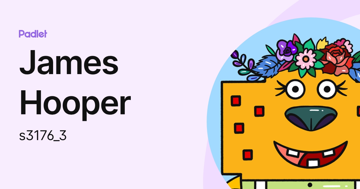 James Hooper (s3176_3) profile | Padlet