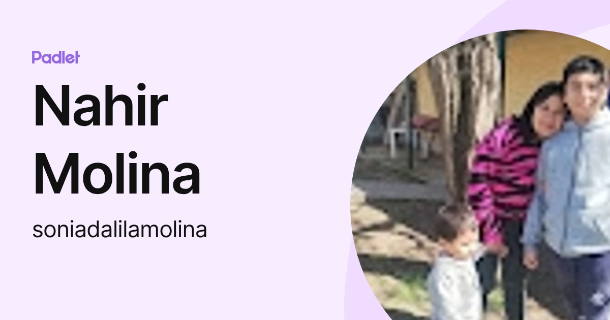 Nahir Molina (soniadalilamolina) profile | Padlet