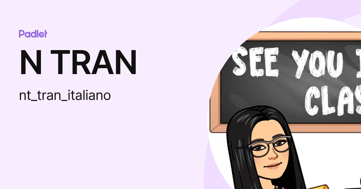 N TRAN (nt_tran_italiano) profile | Padlet
